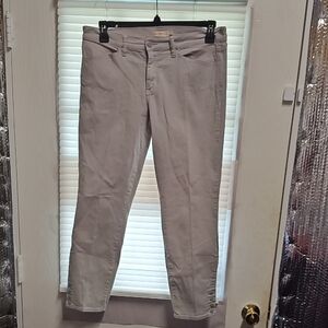 Tory Burch Emmy Light Gray Ankle Skinny Jeans